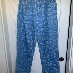 Juny y2k alphabet jeans